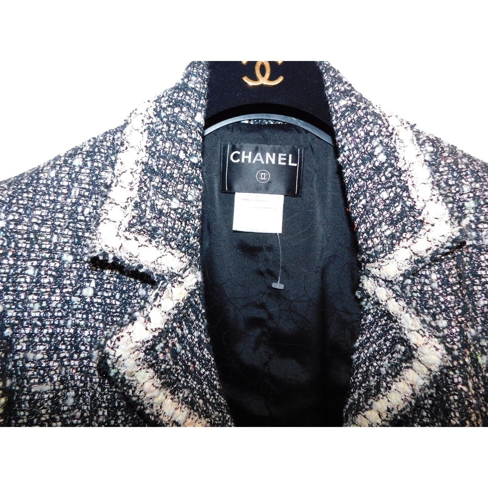 CHANEL 05A Black White Tweed Blazer Jacket M3044 P26325V16317 sz 40 US 8 - Picture 3 of 7